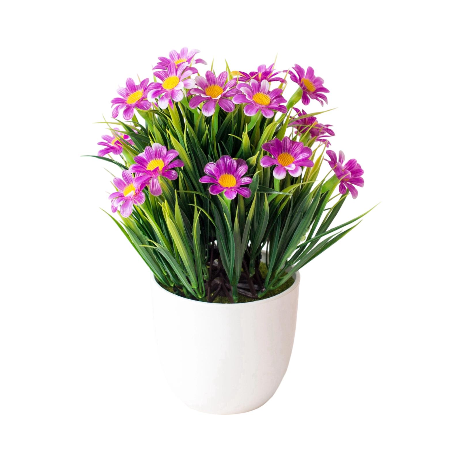 

Весенняя трава Хризантема Искусственный цветок в горшке Набор Домашняя имитация Зеленое растение Украшения One Size красный