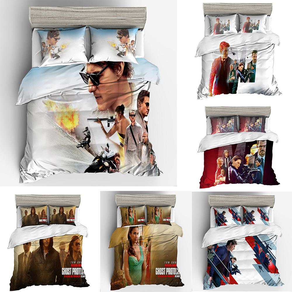 3pcs Bedding Set to-m cr-ush CIA 3D Printed Cozy Duvet Cover King Queen Twin Size Birthday Gift for Adult Bedroom Decor