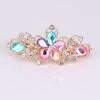 Moda donna Fiore Foglia Cristallo Pietra di cristallo Barrette per capelli Clip Forcina Gioielli Capelli Gingillo