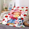 1pc Princess Strawberry1 Blanket, Gift, for Men and Women, Soft Blanket, Good for Sofa Bed Couch Travel, Lightweight Flannel Blanket