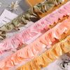 30meter Double Satin Wavy Ribbon leaf 55MM Chroma Colorful Skirt Lace Bows DIY Handmade Hair Accessories Gown Material