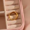 Europäisch-Amerikanische Mode 18K Gold Plated Edelstahl Ovaler Stern Zirkon Ring