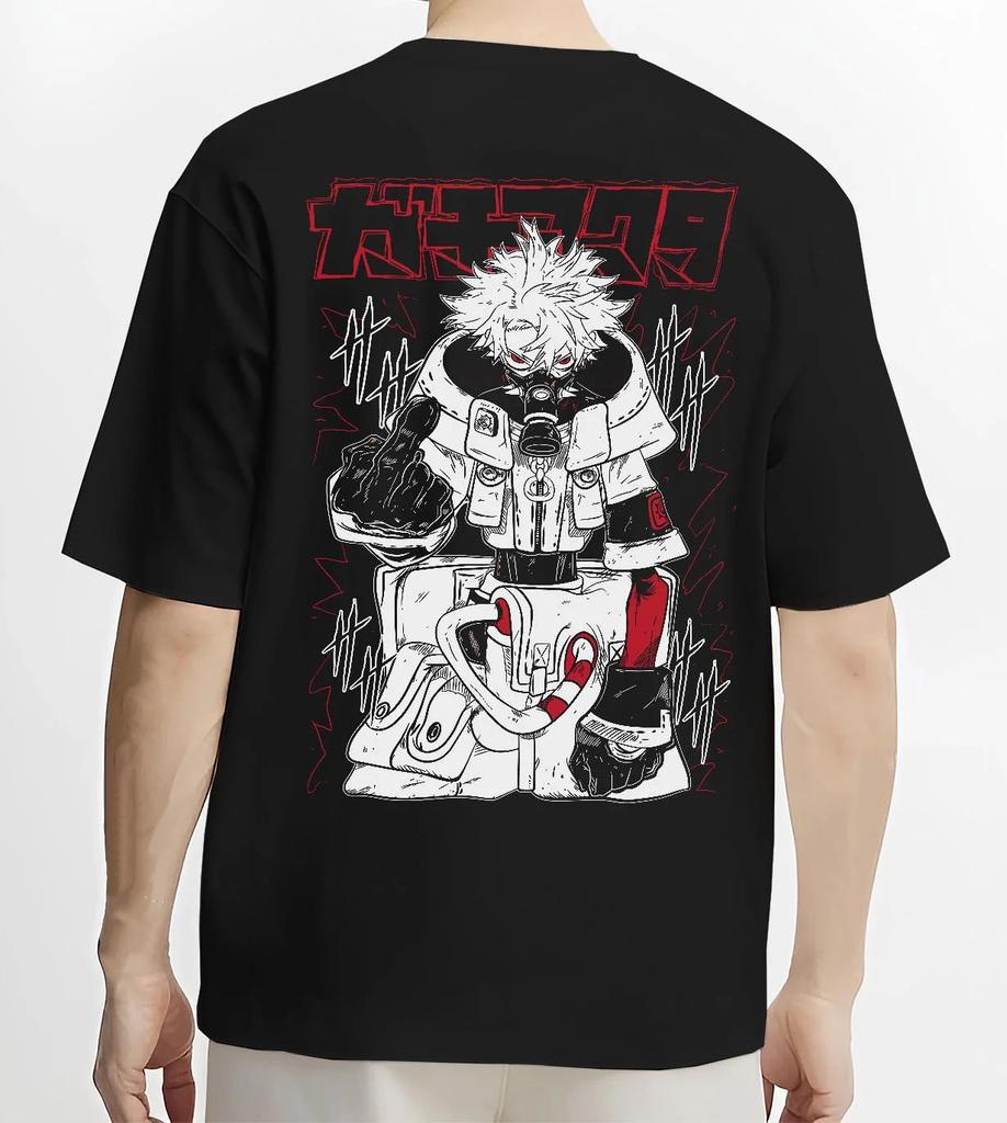 Men's T-shirt Gachiakuta Back Print Cotton Men Oversized Hip Hop Anime Short Sleeve Streetwear Male Clothing High Quality Short Sleeves