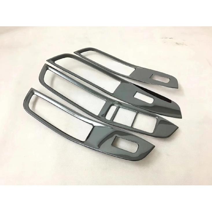 For MG ZS 2018 2024 Interior Door Window Lift Control Switch Panel Trim Buttons Cover Car Accessories LHD Steel Black