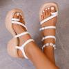 Fashion 2025 Hot Sale Rome New Women's Open Toe Sandals Summer Round Toe Platform Buckle Strap Sandals for Concise Casual Dress Shoes