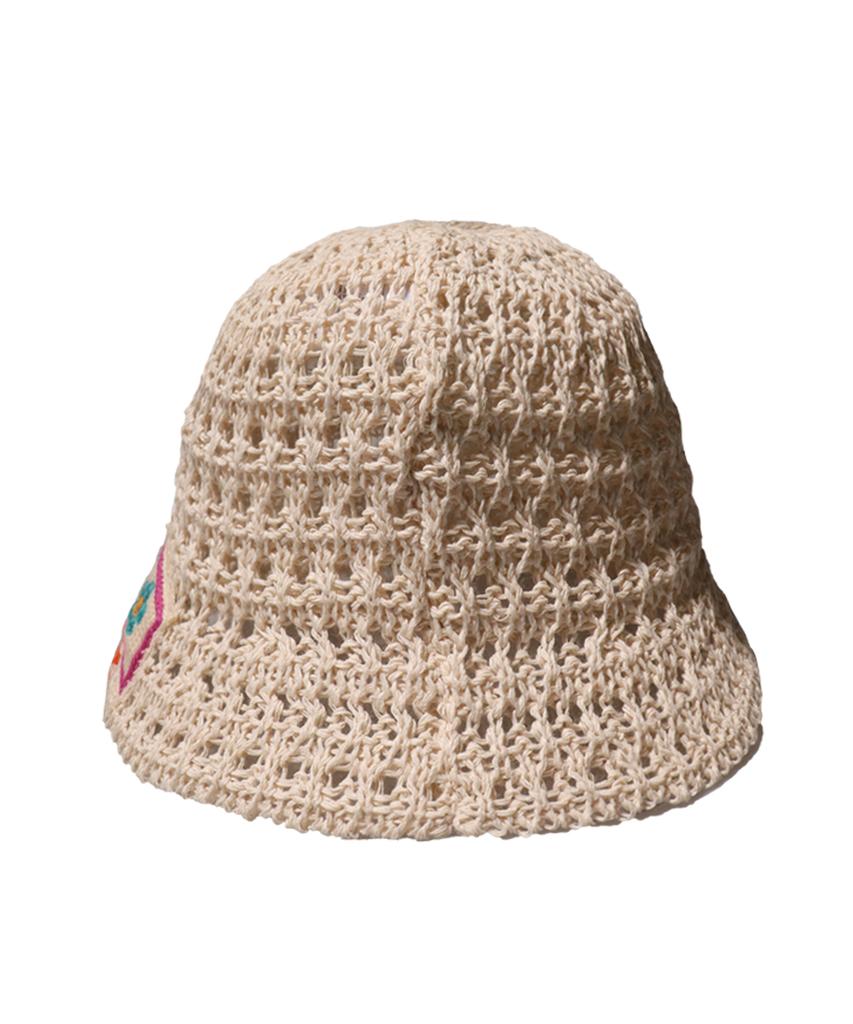 Elkebeullum Flower Net Ivory Bucket Hat