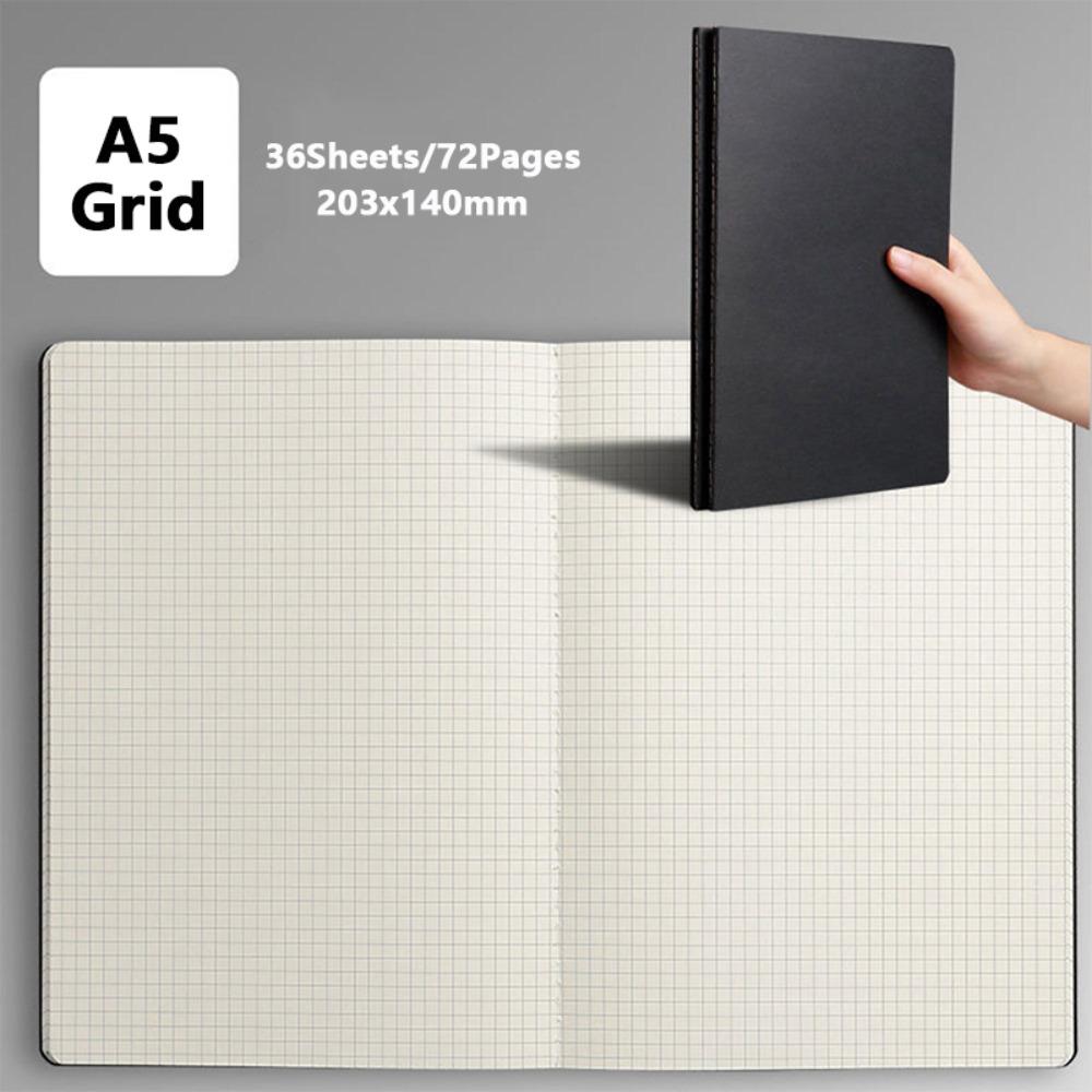 Kraft Cover Notebook Grid/Lined/Blank Notepad Vintage Writing Book  Gift