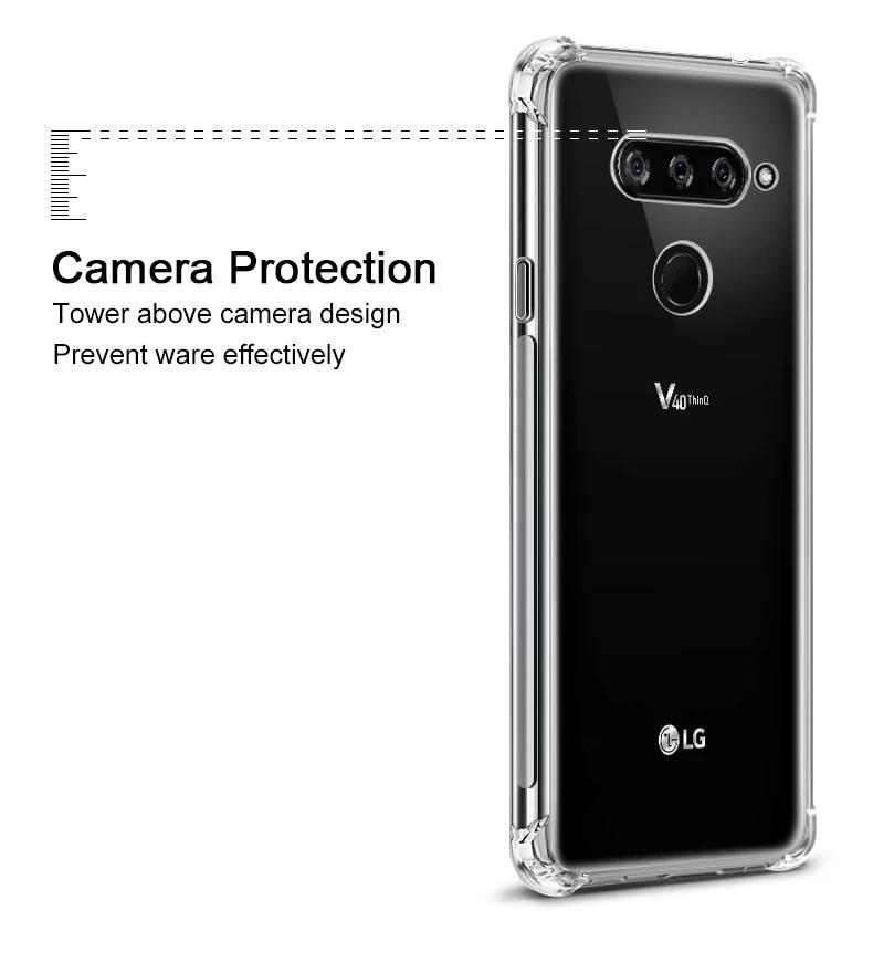 Luksusowe Etui Odporne na Wstrząsy z Poduszkami Powietrznymi LG G8S G8 G7 Fit V50 V40 V30 Thinq Q60 G6 Airbag Pokrowiec TPU LG G7 G8S