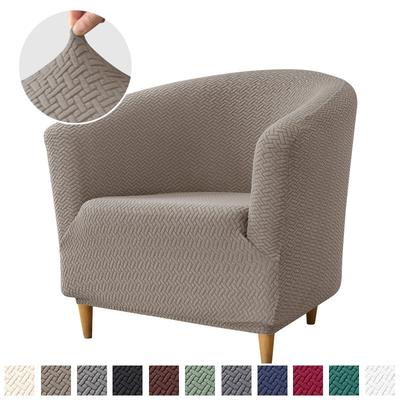 Stretch Club Chair Cover Elastic Tub Relax Chairs Covers Jacquard Spandex Lounge Armchair Sofa Slipcovers for Bar Study Counter