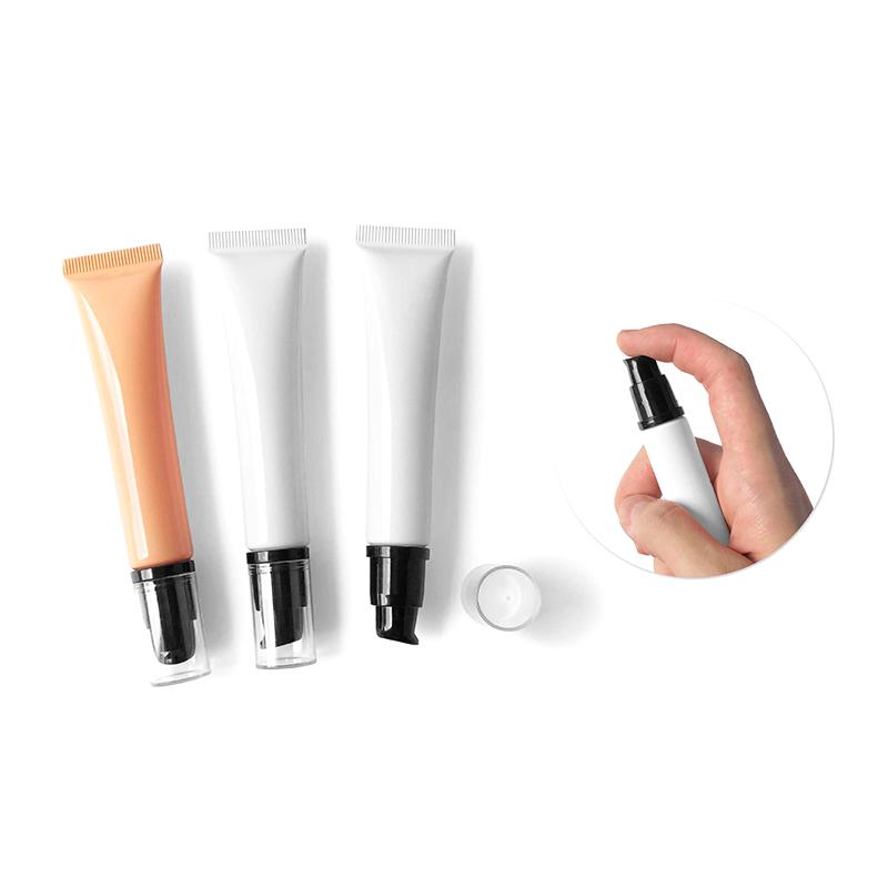 1 Pcs Empty Squeeze Tube Soft Pump Head Massage Head Hose Sample Bottle Eye Cream Lip Gloss Lotion Cosmetic Container Diy Makeup