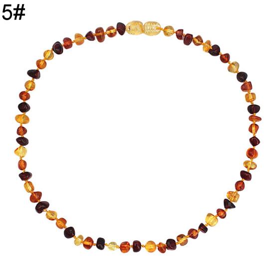 Retro Dámský přírodní jantarový korálkový náhrdelník Ručně vyráběný dárek ke Dni matek
