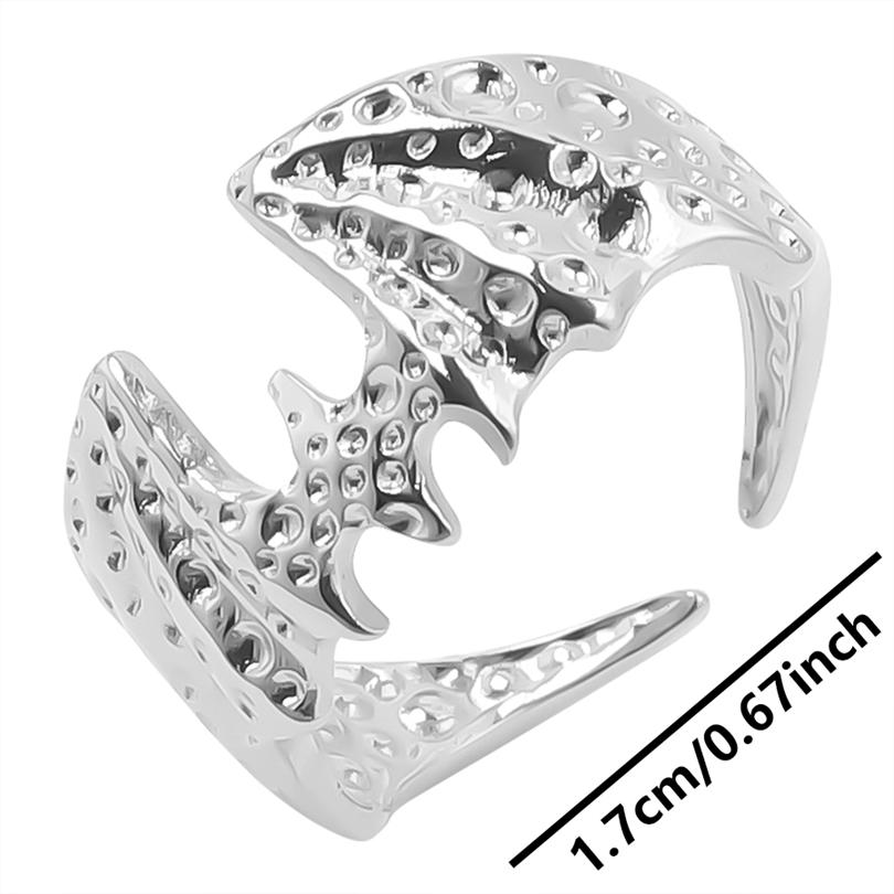 1pcs Crown Heart Shell Charm Ring Two/Three Layered Adjustable Stainless Steel Rings For Women Men Accessories Vintage Jewelry
