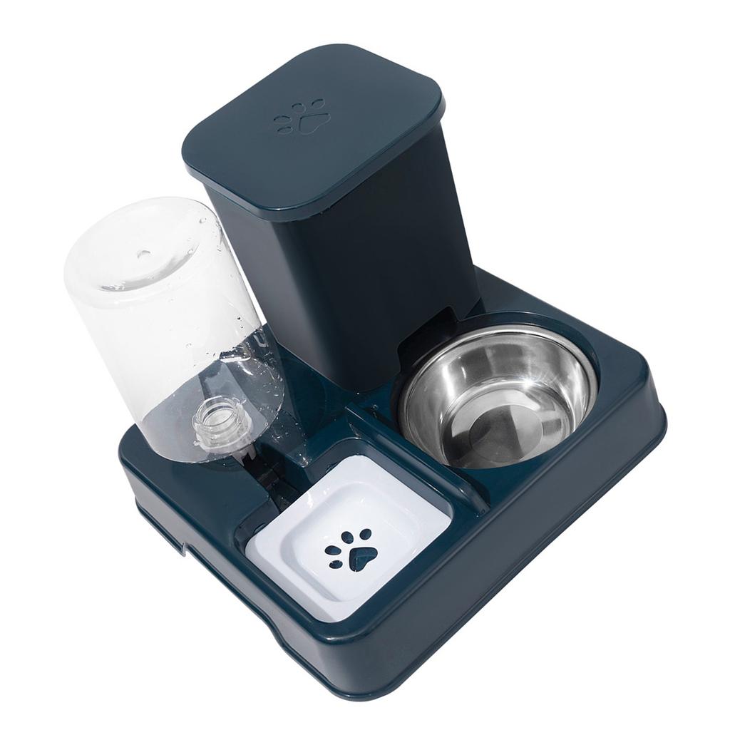 Large Capacity Food Feeder 2in1 Water Dispenser and Food Bowl Small Dog Cats Automatic Feeder for Daily Watering Feeding