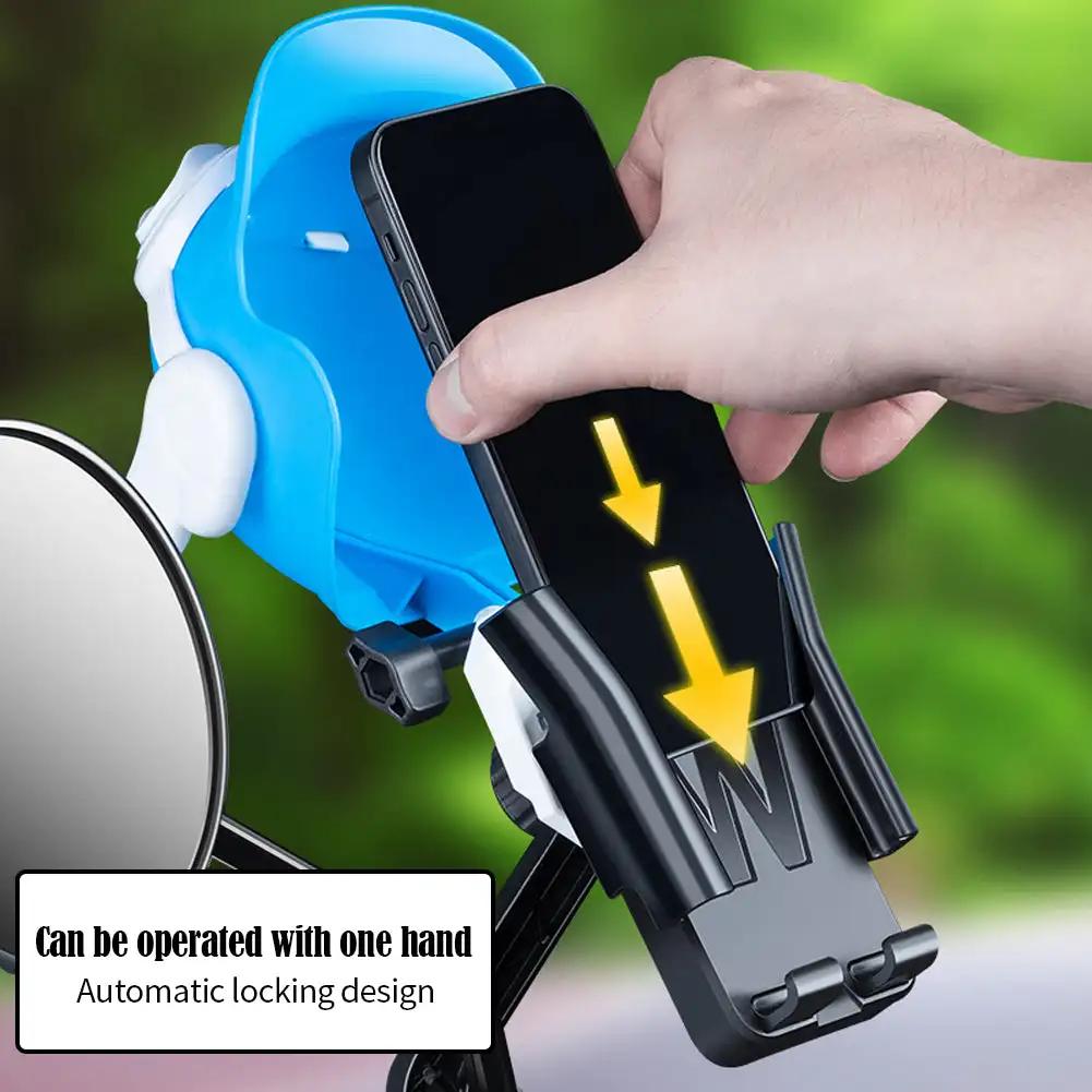 Motorcycle Mobile Phone Holder Universal Bicycle Navigation Brackets Sunshade Holder Waterproof Retro Small Helmet Rider Bracket