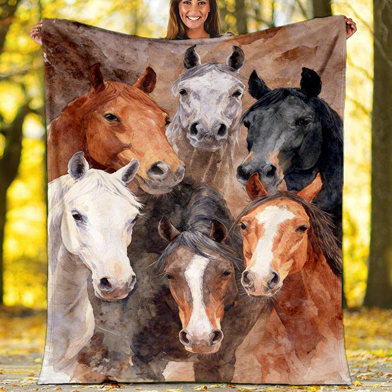 Little Prince Fox Starry Sky Fleece Printed Flannel Blanket, Warm Soft Throw Sofa Bed Blanket 80cm x 120cm