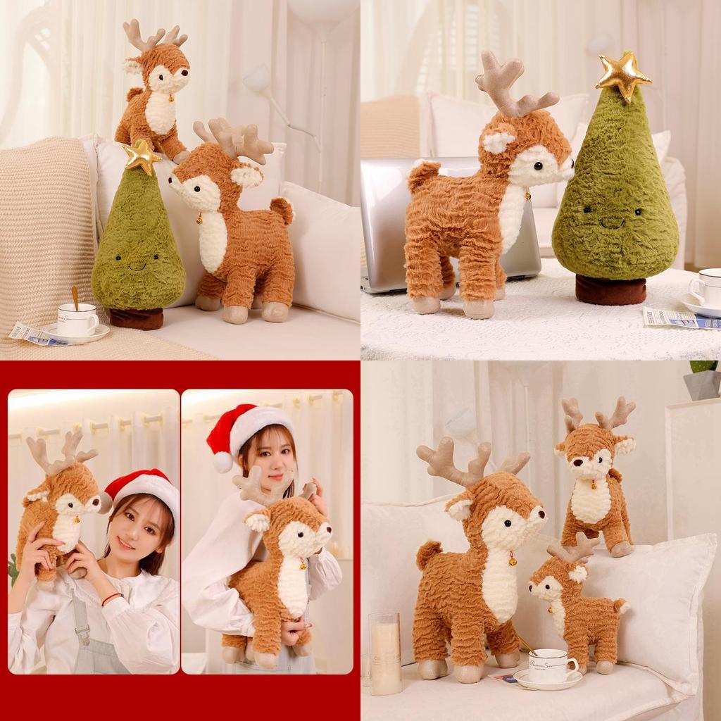Entzückendes Plüsch-Rentier-Spielzeug für Weihnachtsfeierlichkeiten Perfekt für Kinder und Dekorationen