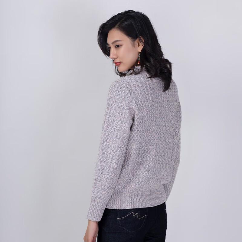 Anlom Women's Mock Neck Thickened Cashmere Blend Knit Sweater