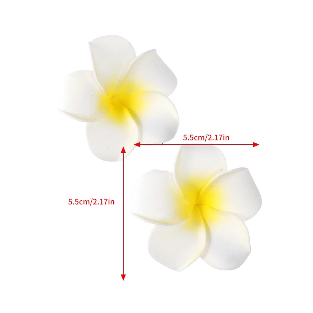 2/10PCS New Plumeria Flower Hair Clips Women Girls Lovely Egg Flower Barrette Hawaiian Wedding Bridal Hair Accessories