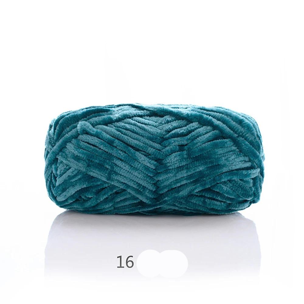 100g Chenille Colored Warm Plush Coarse Yarn Handmade Woven Yarn DIY Carpet Bag Doll Sweater Thread