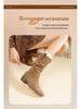 Martin Suede Petite Women's Hidden Heel Slouch Boots - New for Autumn/Winter 2025, High Heel Mid-Calf Short Boots