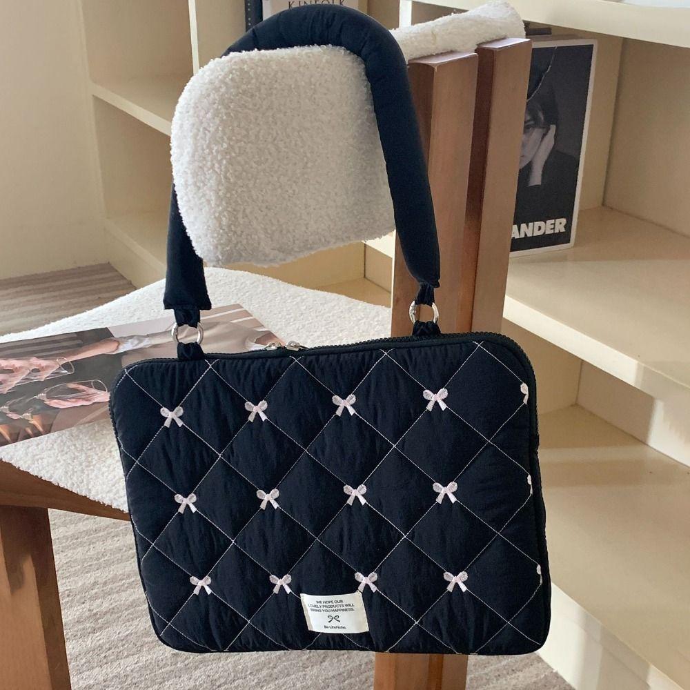 Bowknot Tablet Sleeve Case Large Capacity Laptop Handbag New Laptop Shoulder Bag