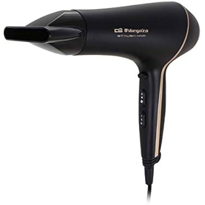 Sèche-cheveux - ORBEGOZO - SE 2065 - 2000W - 3 Températures - 2 Vitesses - Accessoires Inclus