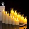 LED Electronic Candle Light Strip with Transparent Lampshade for Bar, Restaurant, KTV, Party, and Outdoor Camping Decor.