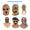 Party Costume Full Head Mask for Holiday Gatherings, Burlap-Look Horror Style for Pranks, Stage Scenes and Photos