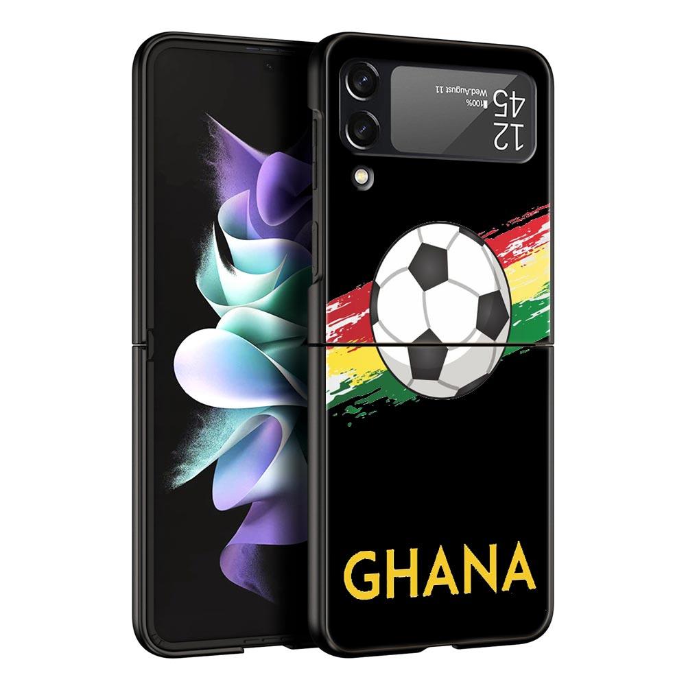 Husă pentru telefon pentru Samsung Galaxy Z Flip 3 4 5 Carcasă mobilă pliabilă Husă tare pentru PC Husă de protecție Țară Fotbal Maroc Fotbal