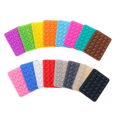 Silicone World Square Silicone Mobile Phone Fixing Suction Cup Car Mounted Bracket Phone Case Universal Anti Slip Suction Cup