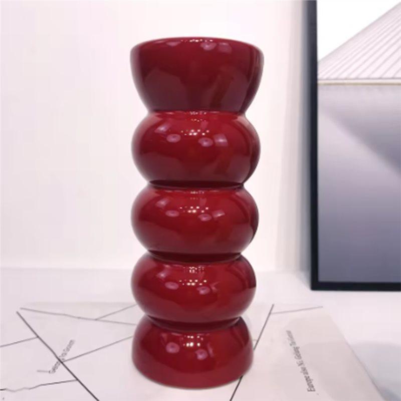 A25F - Ideal für Hochzeiten und Hotels, Elegante rote Vase für die Wohn- und Bürodekoration