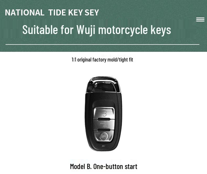 Wuji SR150GT Motorrad Schlüsselabdeckung - 2022 Fernbedienung Schutz Zubehör mit Schnalle