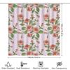 Charming Pink Blossom Shower Curtain For Bathroom Decor Waterproof Fabric With Green Leaves Pattern Perfect Gift Idea For Housew