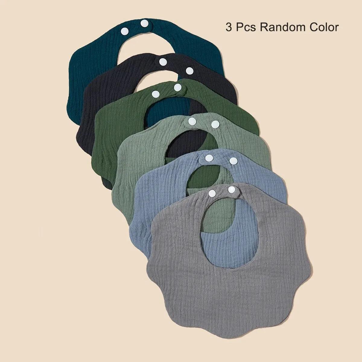 

3 Packs (Random Color) Baby Bandana Bibs Boys Girls Newborn Infant for Drooling