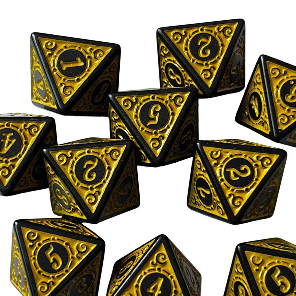 10 Count Polyhedral Dices for Entertainment And Fun