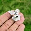 Sterling Silver Oval Natural Ruby Zoisite Mother Multi Stone Promise Flower Ring