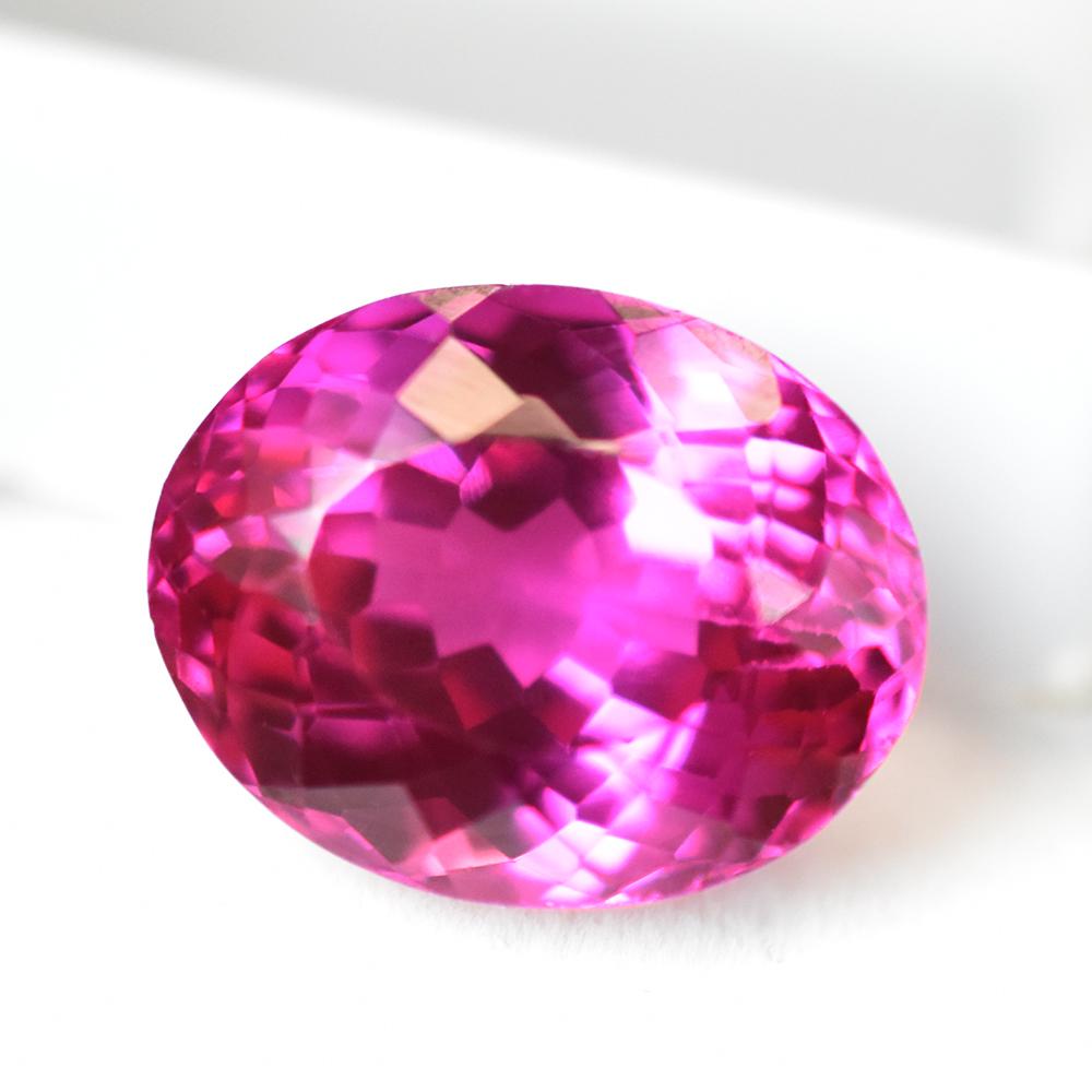 11.50 Ct Natural Pink Tourmaline Certified Oval Cut Loose Gemstone For Her