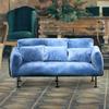 European Styles Velvet Sofa Furniture With Removable Cushion And Metal Frame for 1/6 Doll House Scene Display Accessories