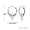 Stainless Steel Huggies Earring for Men Boys,Punk Silver Color Hoop Earring,Perforable Earring