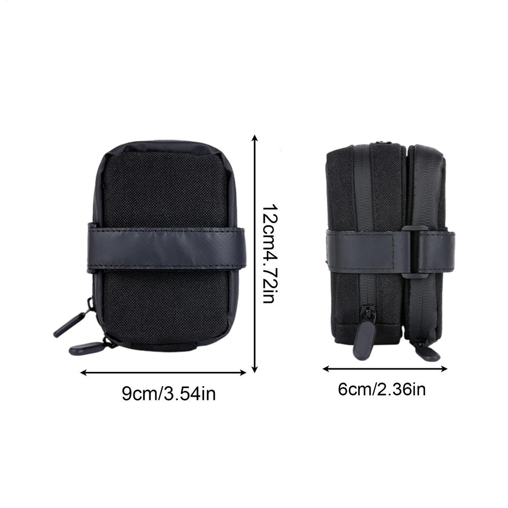 Велосумка под седло Велосипедная задняя сумка износостойкая Раздельная сумка на седло Для кемпинга Путешествий Велосипедной езды Туринга Горной дороги чёрный