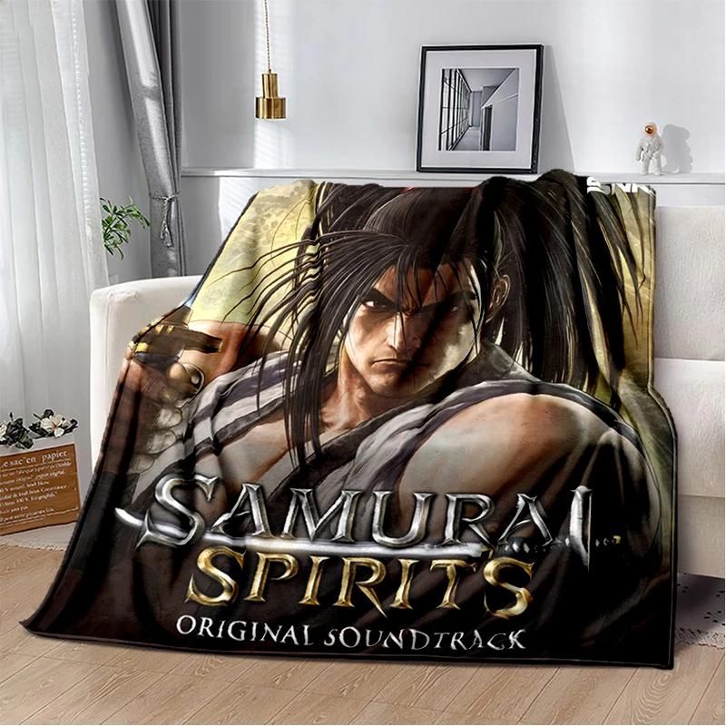 2026 New Style Retro Game Samurai Spirits Shodown Haohmaru Cartoon Blanket,Soft Throw Blanket for Home Bedroom Bed Sofa Kid Gift