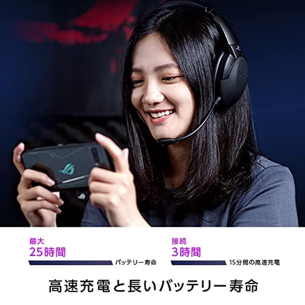 ASUS ROG STRIX GO Wireless Gaming Headset for Nintendo Smart and PS4 2.4 PC, Mac, Switch, Devices,