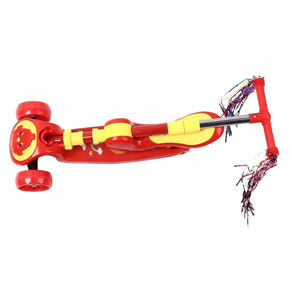 Kids Scooter Red Bird Model 3 In 1 Adjustable Height Handlebar Folding Wider Tires Saddle Seat Toddler Kick Scooter for