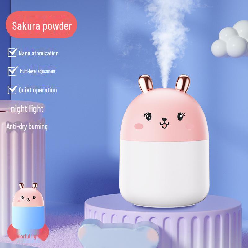 Portable Cute Pet USB Humidifier: Small, Silent Aromatherapy Atomizer for Home, Desk, or Car