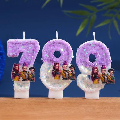 K-Pop zpívající dívka 3D číslo narozeninové svíčky Tematický digitální zdobení na dort Zdobení dortu Pro dětskou párty