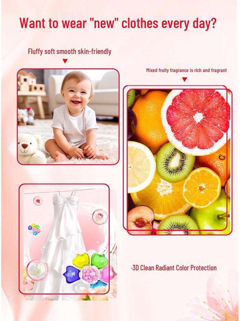 Fan Xiaochun 100-Piece 7-in-1 Laundry Pods with Long-lasting Fragrance