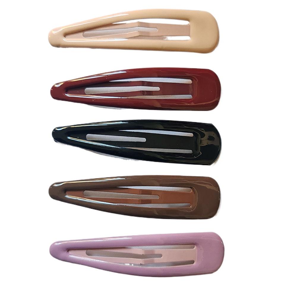 2pc Colorful 10cm Big Solid Good Alloy Solid Color Simplicit BB Hair Side Clips for Girls Women Vintage Hairpin Hair Accessories