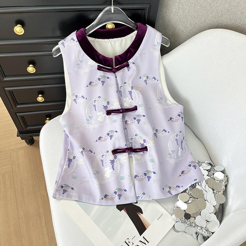 

Жилет Премиум Год Женский Вышитый Жилет Жилет Женский Наряд XXXL [Recommended 138-75kg] зелёный