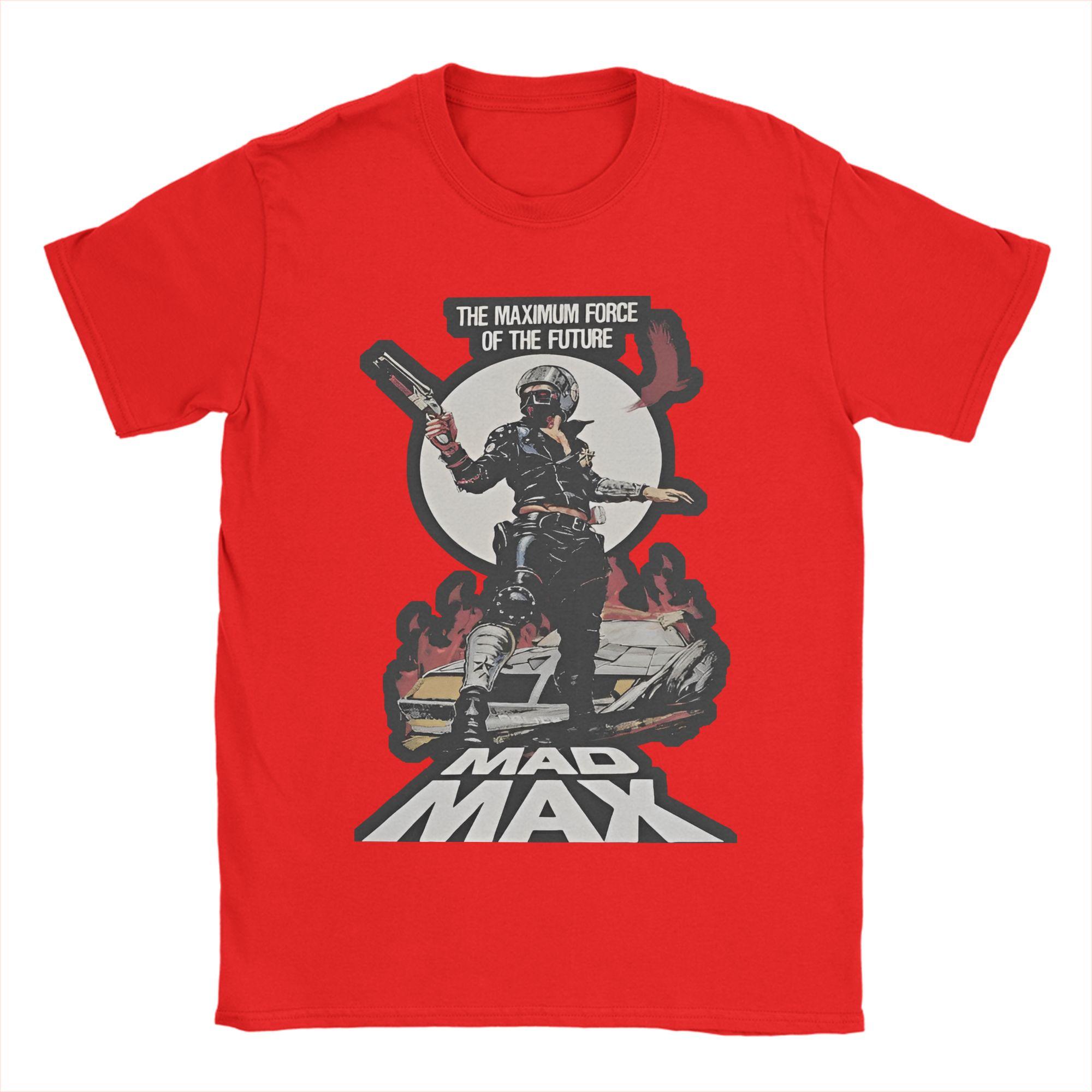 Винтажная футболка Mad Max Rockatansky Джордж Миллер Винтажная футболка Мужская 100% хлопок Короткий рукав Круглый вырез Летний топ Футболка S