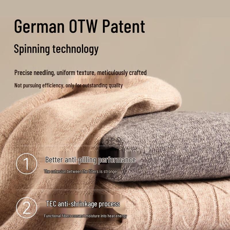 Men's Coarse Knit Wool & Cashmere Blend Sweater